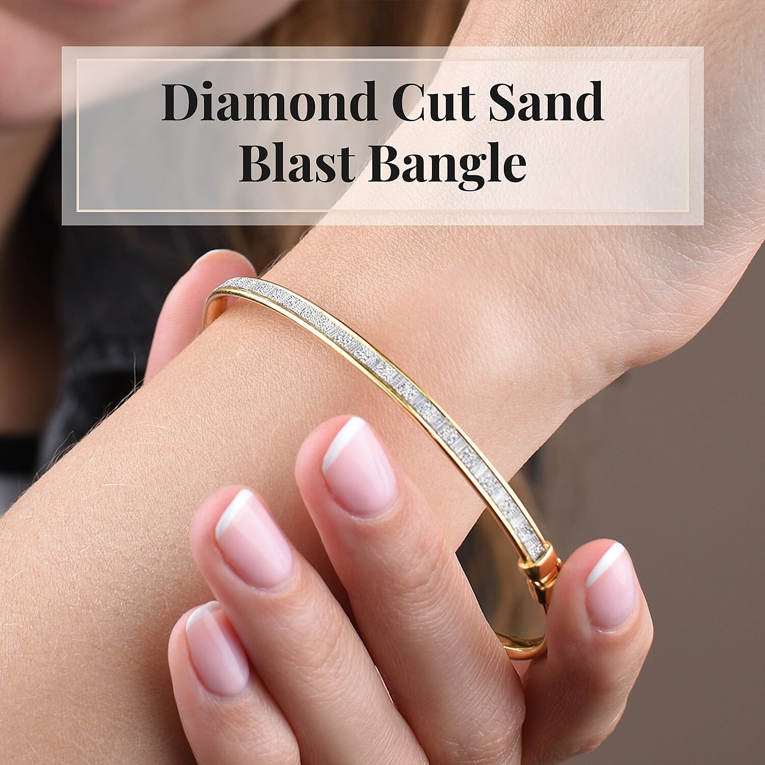 New York Close Out Deal - Diamond Cut Bangle (Size 7.5) in Yellow Gold Plated Sterling Silver