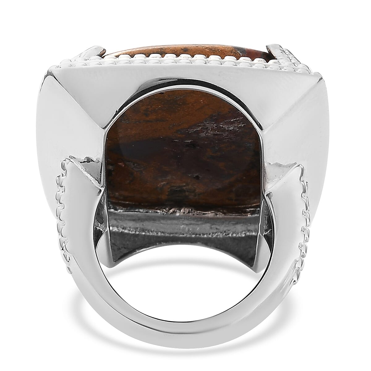 Pietersite Ring in Stainless Steel 39.00 Ct.