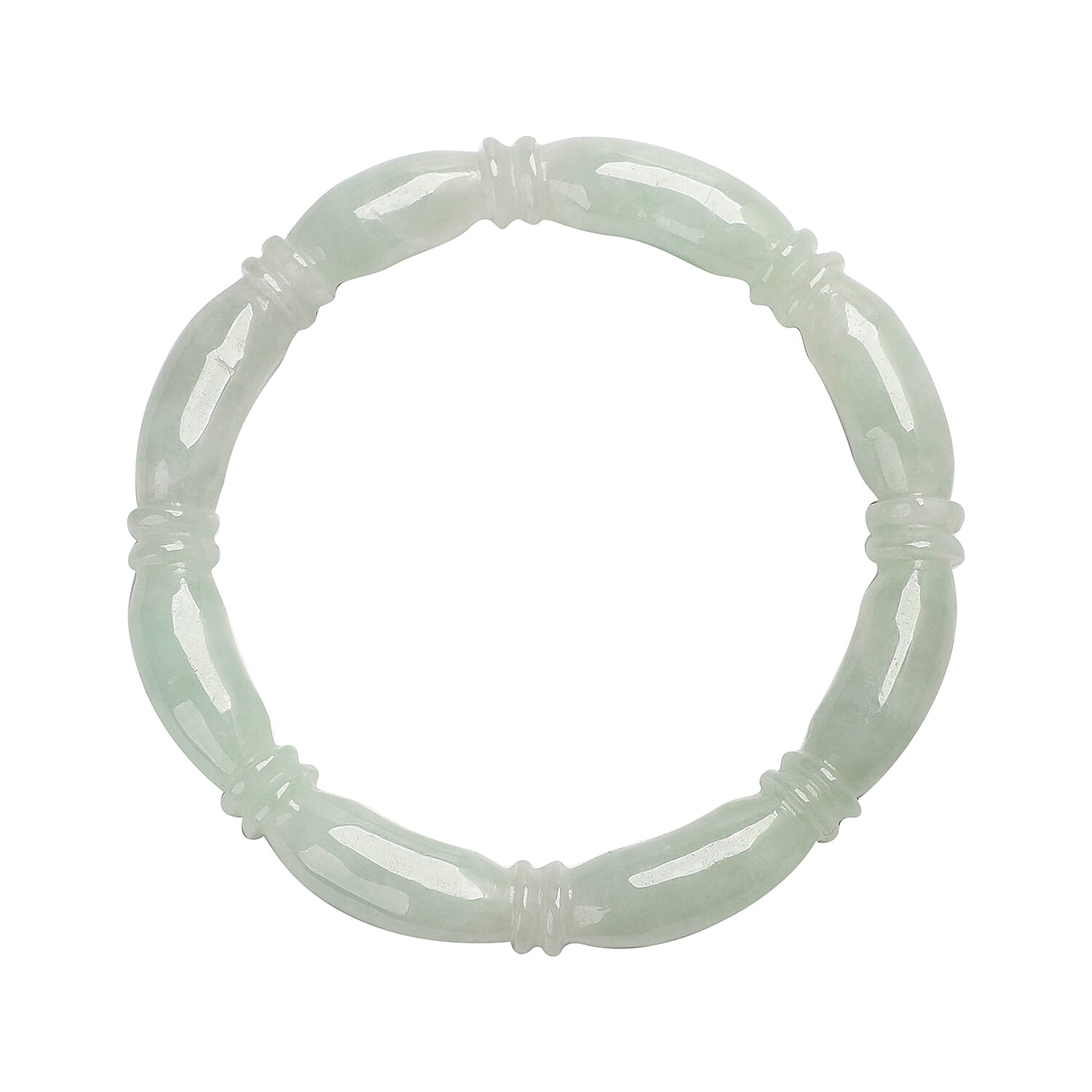 Extremely Rare Organic Natural Jade Barrel Bangle (Size 7.25) 261.50 Ct.