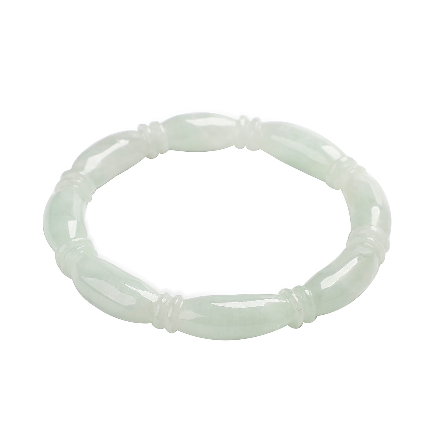 Extremely Rare Organic Natural Jade Barrel Bangle (Size 7.25) 261.50 Ct.