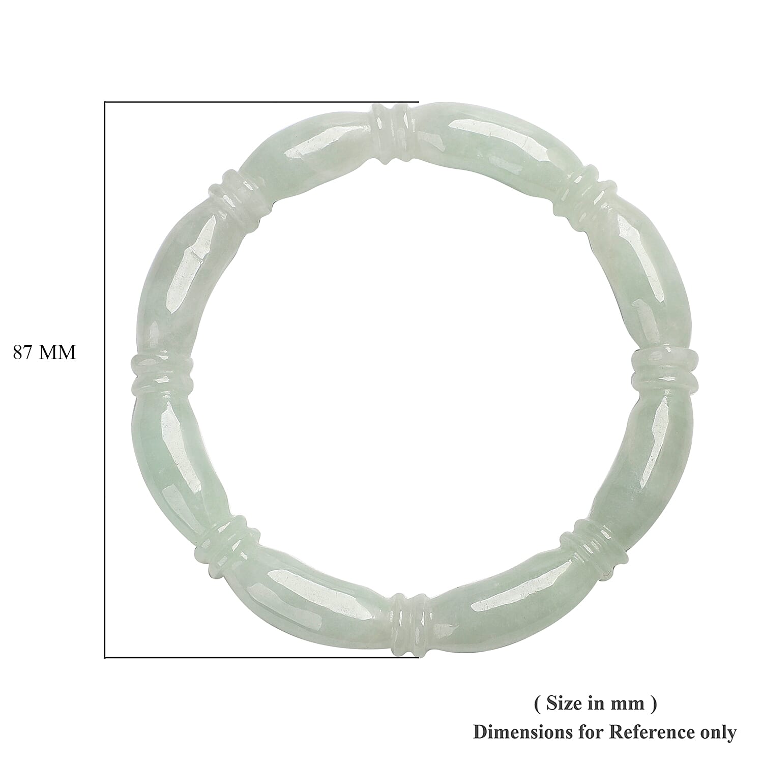 Extremely Rare Organic Natural Jade Barrel Bangle (Size 7.25) 261.50 Ct.