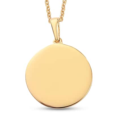 14K Gold Overlay Sterling Silver Pendant With Chain (Size 18), Silver  Gms