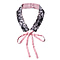 Butterfly Pattern 100% Mulberry Silk Satin Belt (Size 260 Cm) - Pink and Black