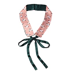 Flower Pattern 100% Mulberry Silk Satin Belt (Size 260 Cm) - Green, Pink and White