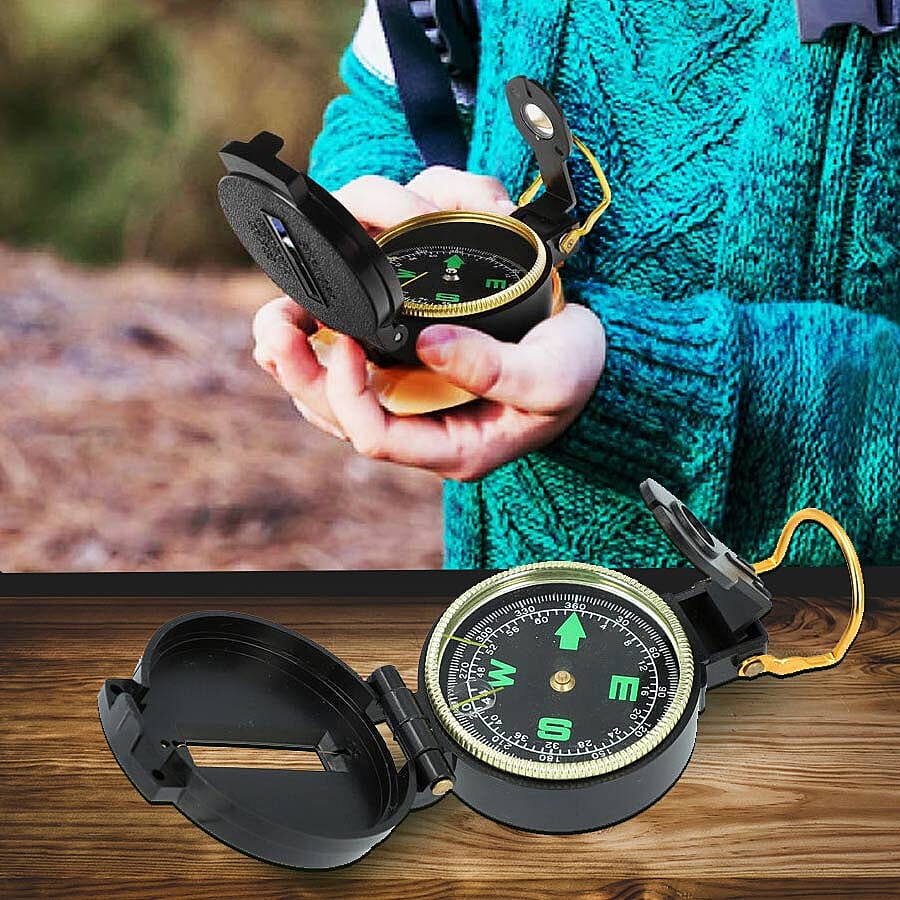 Binoculars, Flashlight, Compass, and Magnifying Glass