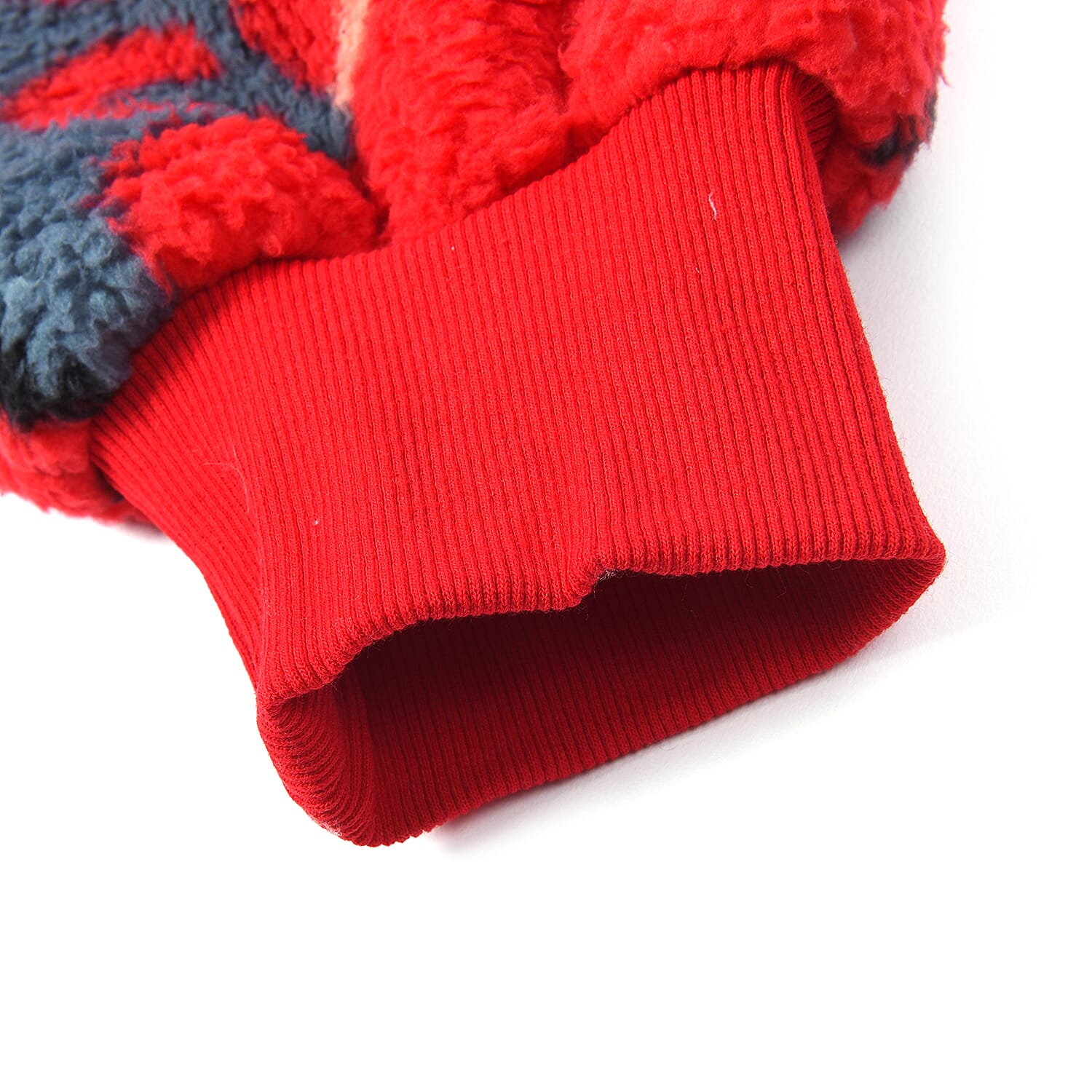 Tribal Pattern Hooded Fleecy Sweatshirt (Size 194x98cm) - Black and Red