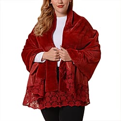 Faux Fur Hooded Cross-Over Scarf