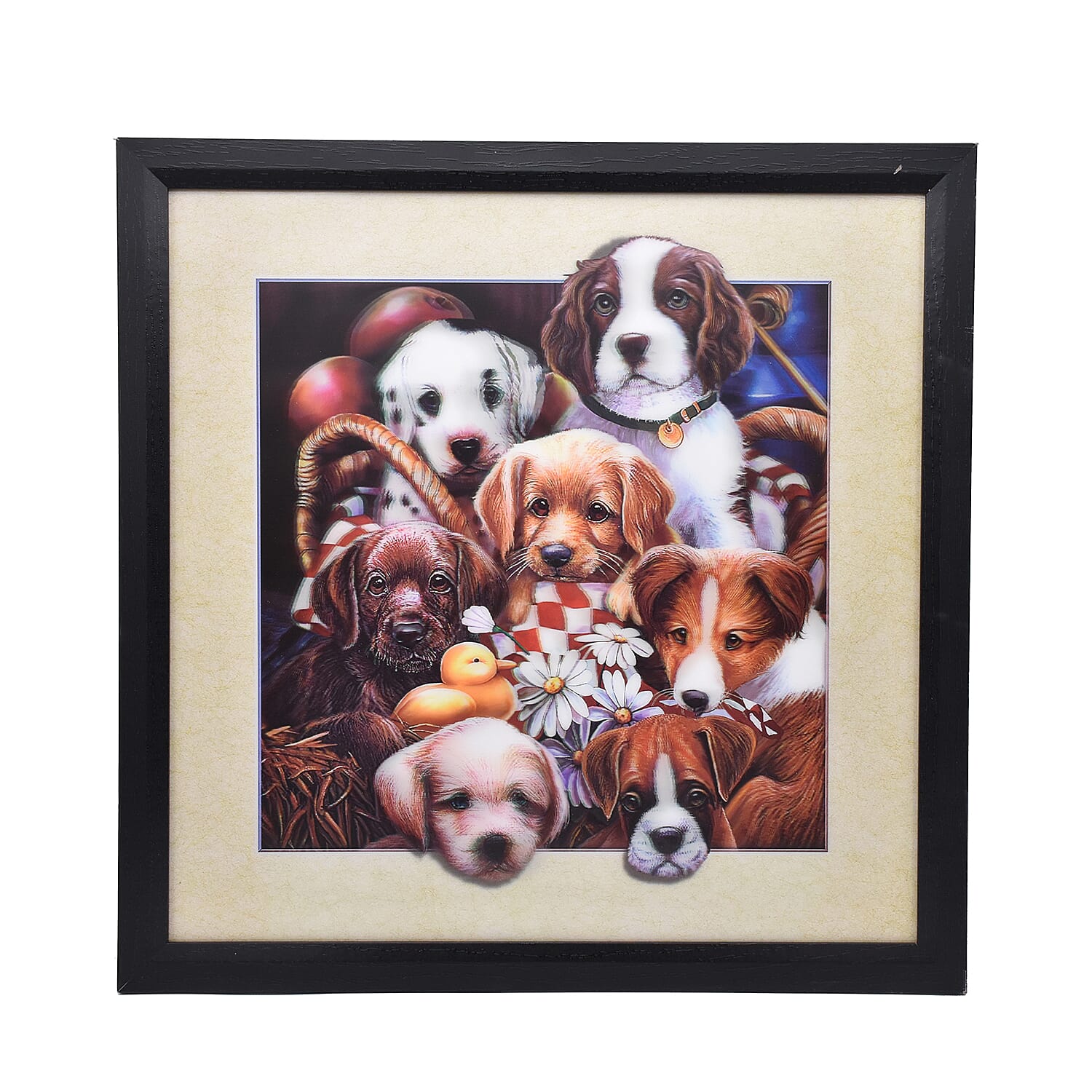 Realistic 5D Dogs Painting (Size 43.5x43.5x4.5cm)