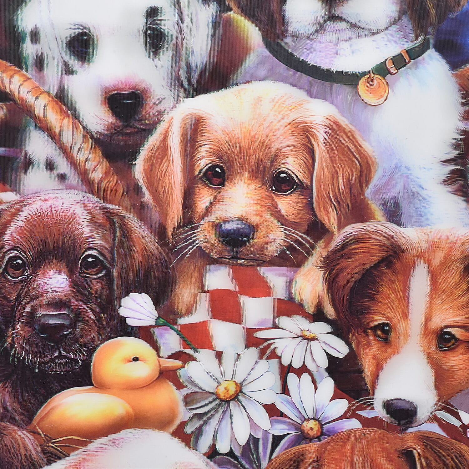 Realistic 5D Dogs Painting (Size 43.5x43.5x4.5cm)