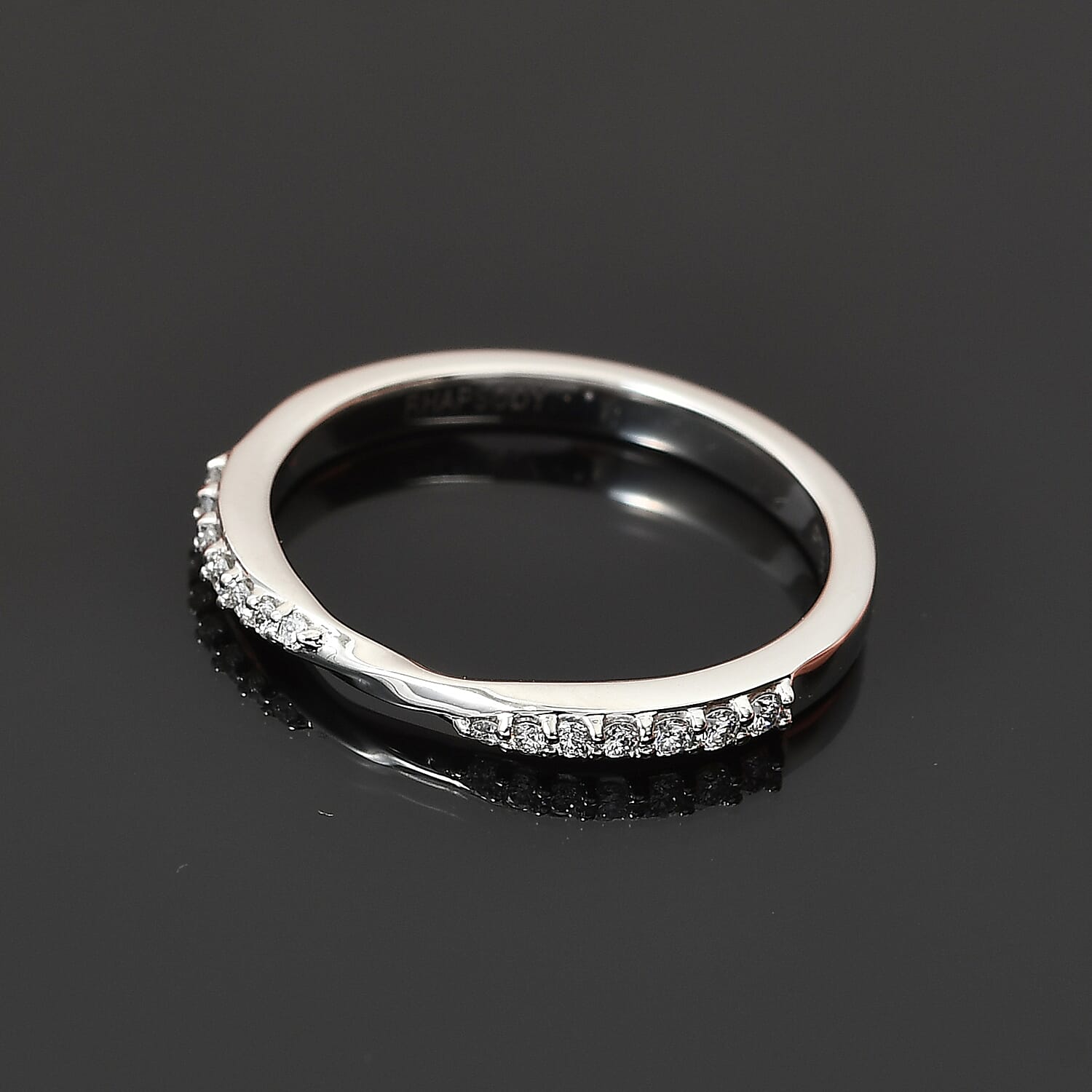 RHAPSODY 950 Platinum IGI Certified Diamond (VS-E-F) Band Ring 0.14 Ct.