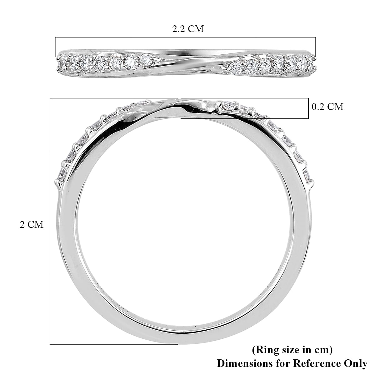 RHAPSODY 950 Platinum IGI Certified Diamond (VS-E-F) Band Ring 0.14 Ct.