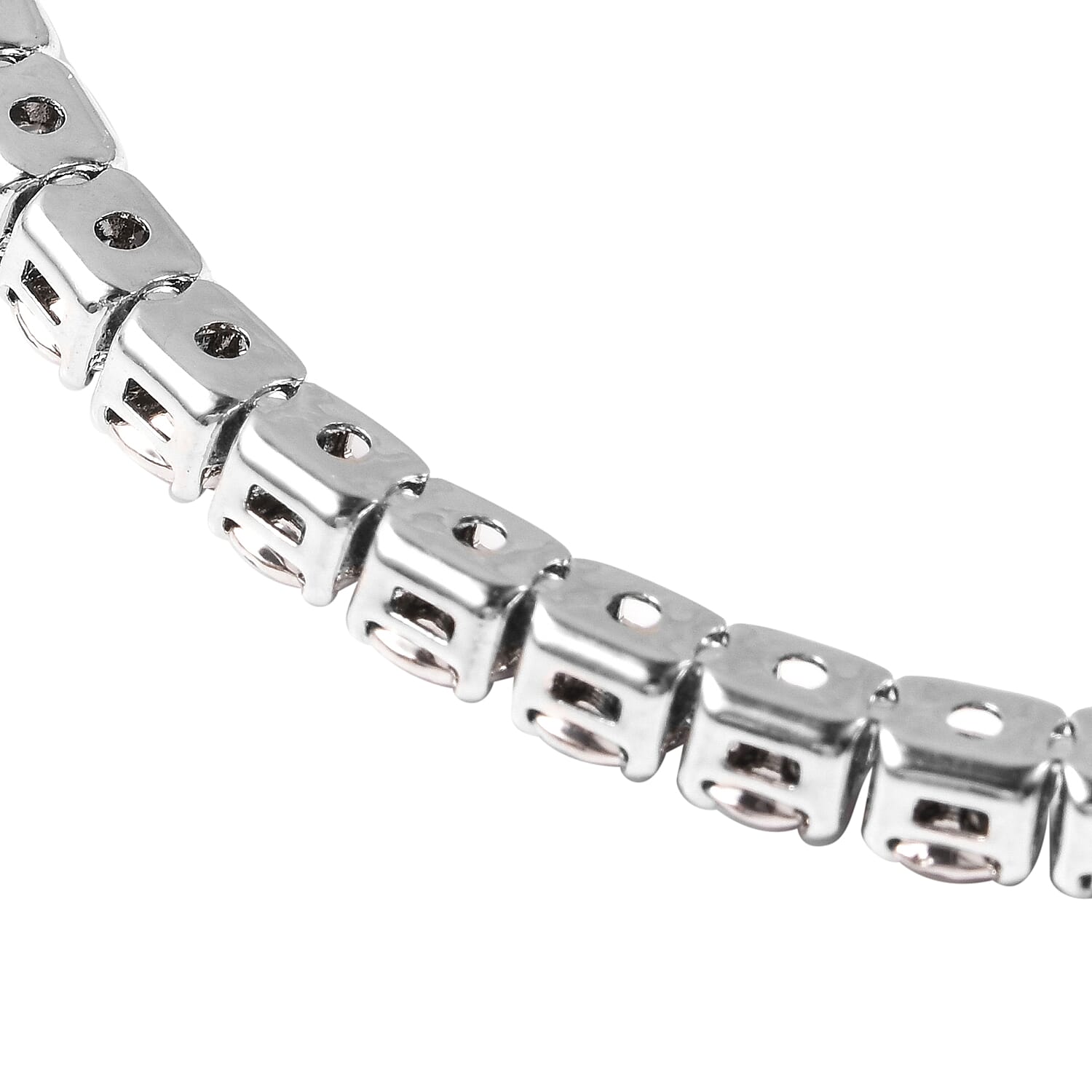 Simulated Rainbow Multi Colour Gemstone Tennis Necklace (Size 17)