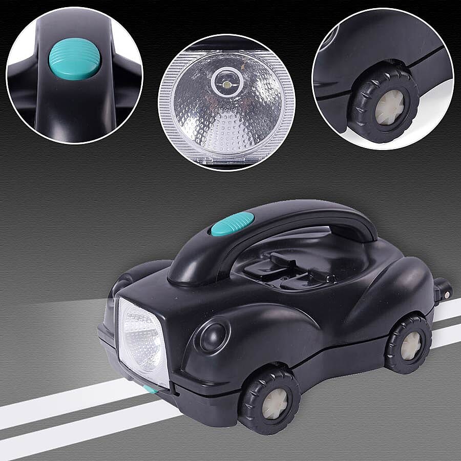 Portable Flashlight Tool Box (Inclds. 1pc Handle, 1pc Prolong Bar, 4pcs Precision Screwdrivers, 8pcs Sockets, and 10pcs Bits) - Red, Green and Black