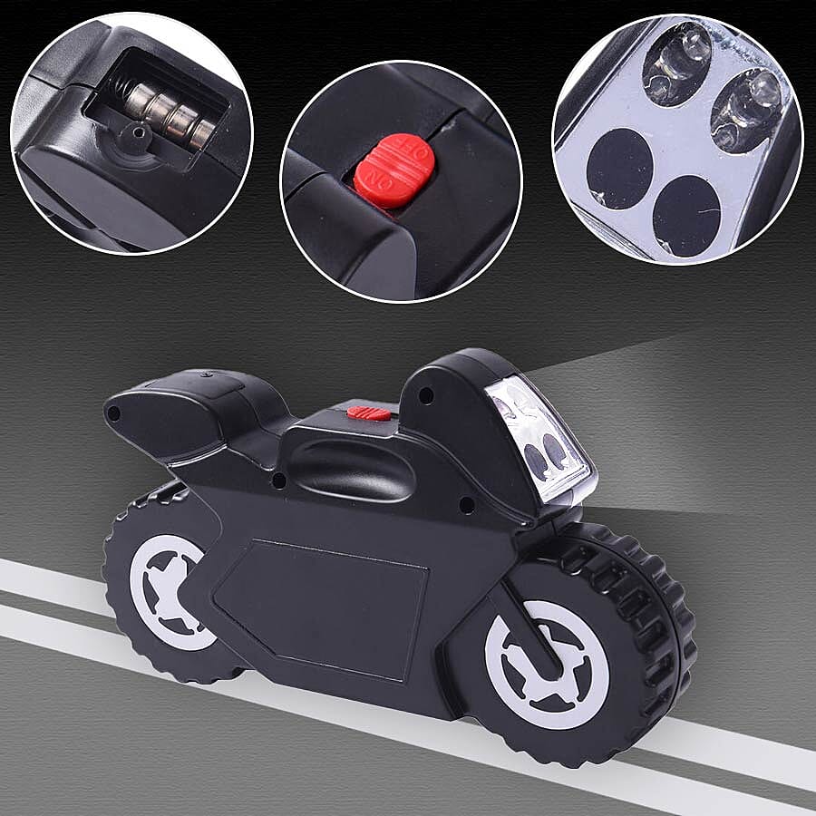 Portable Flashlight Tool Box (Button Battery Including with 1pc Handle, 1pc Prolong Bar, 4pcs Precision Screwdrivers, 8pcs Sockets, and 10pcs Bits) - Black and White