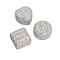 Set of 3 - Sequence Work Square Round and Heart Shape Jewellery Box - Silver