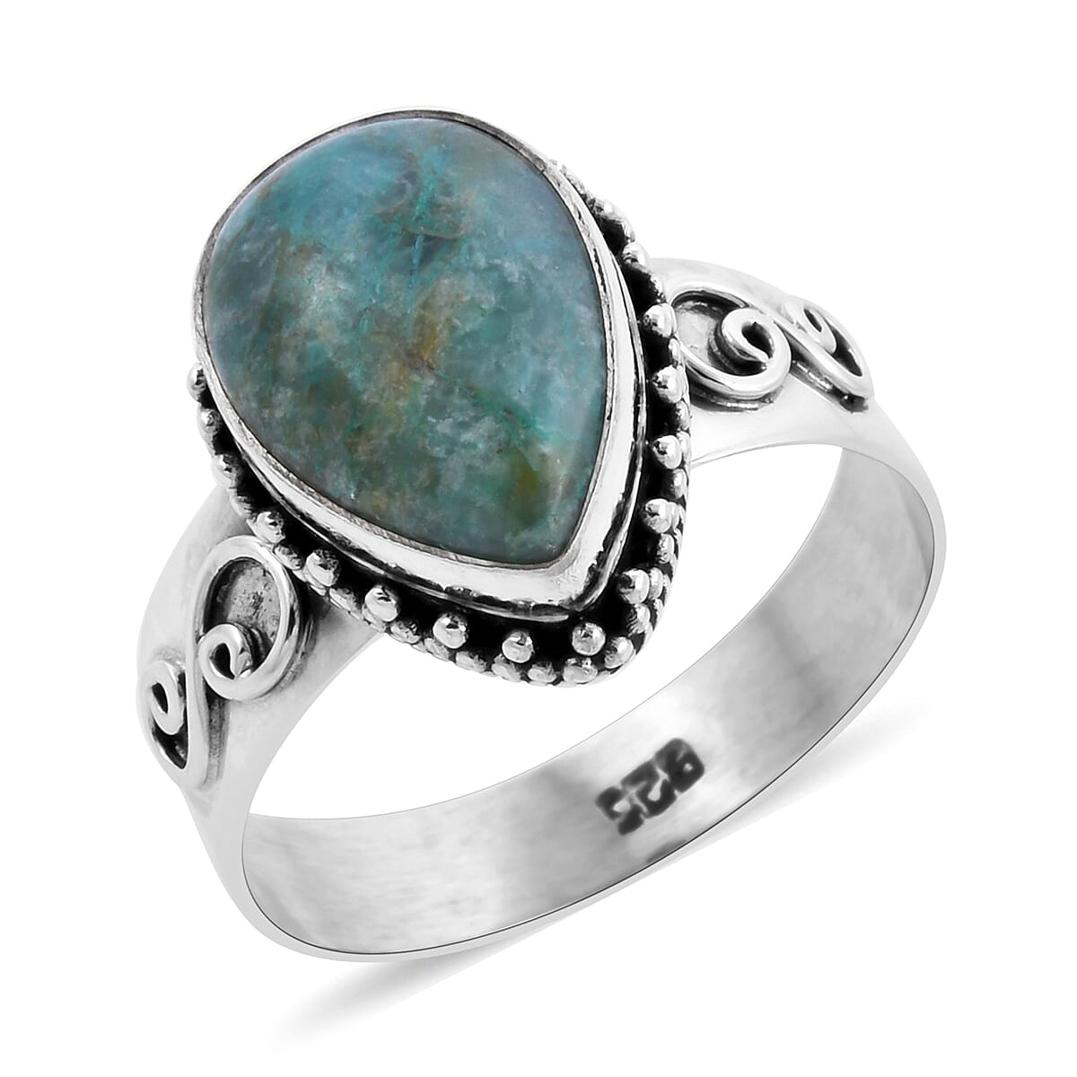 Royal Bali Collection - Chrysocolla Ring in Sterling Silver 4.87 Ct.