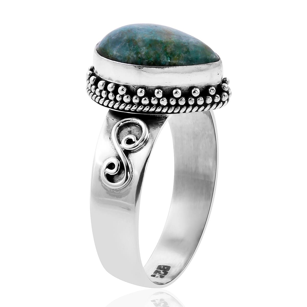 Royal Bali Collection - Chrysocolla Ring in Sterling Silver 4.87 Ct.