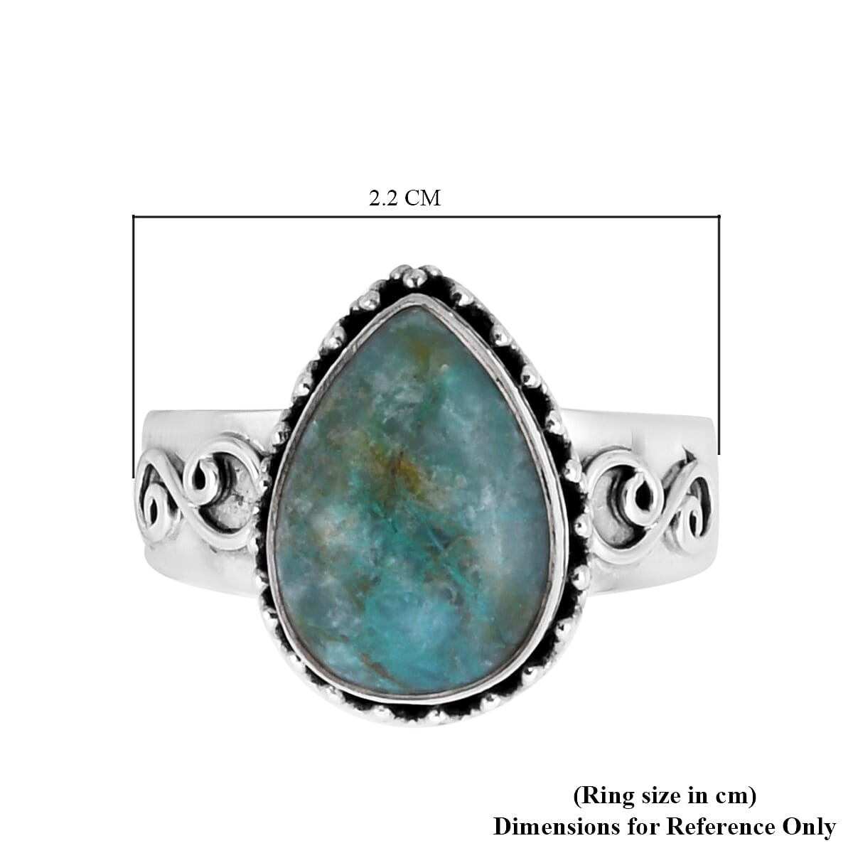 Royal Bali Collection - Chrysocolla Ring in Sterling Silver 4.87 Ct.
