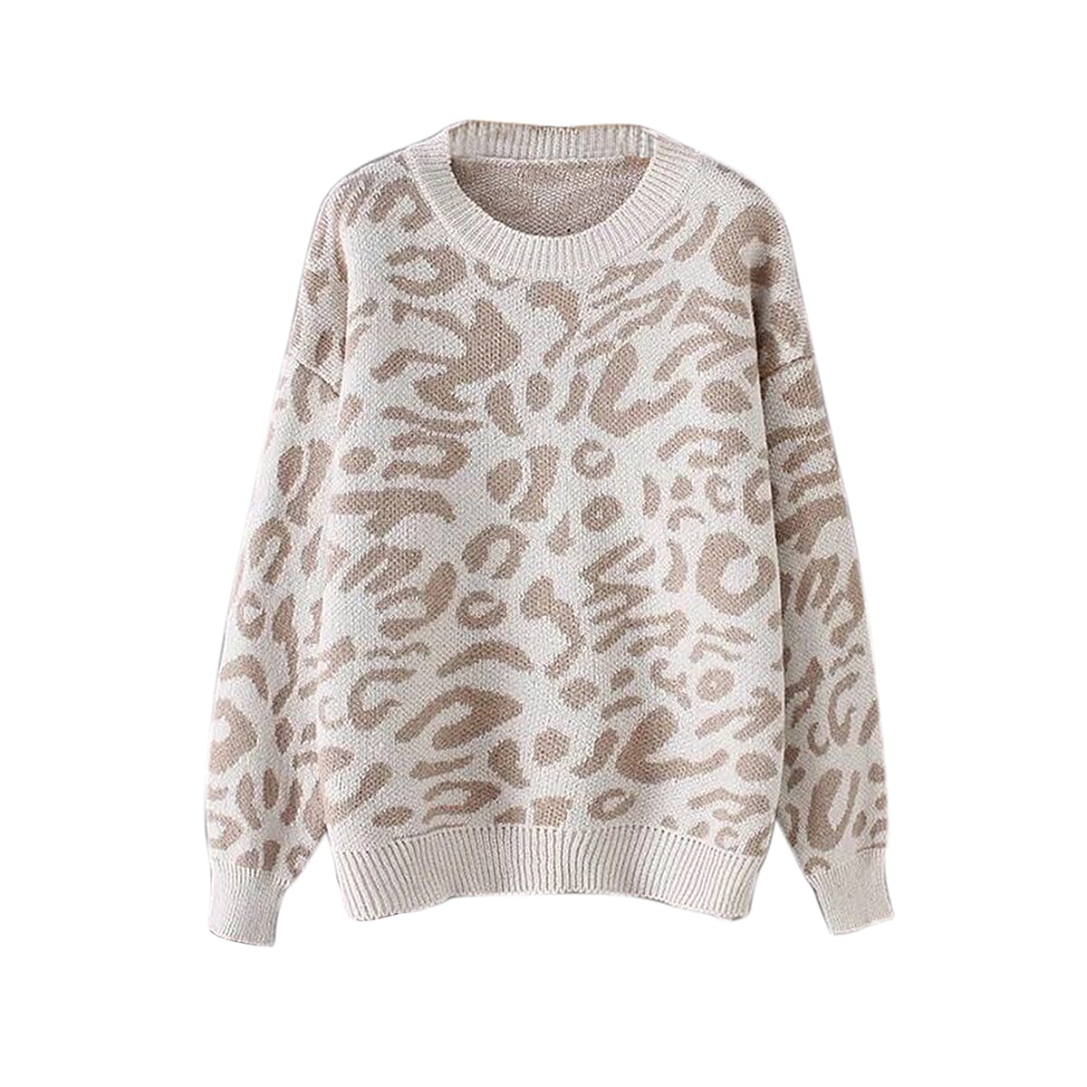 Kris Ana Animal Print Jumper One Size (8-16) - Cream