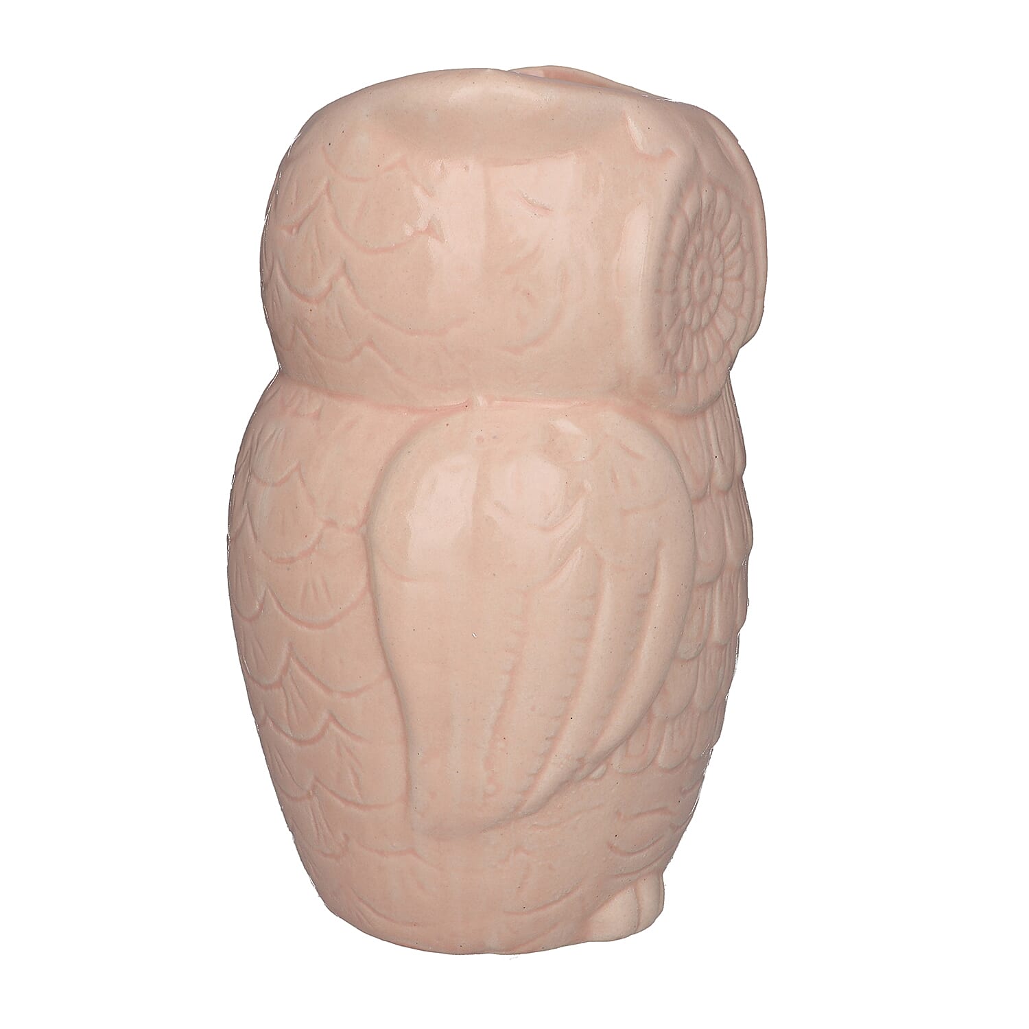 Owl Design Ceramic Multipurpose Holder (Size 19x9cm) - Light Pink