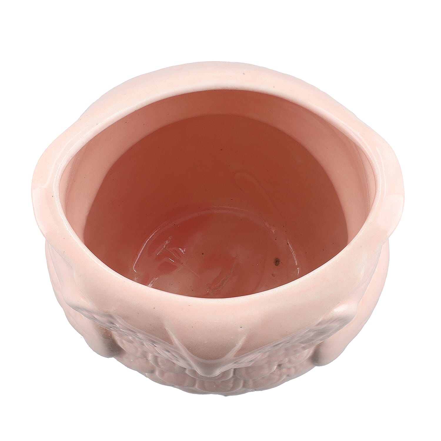 Owl Design Ceramic Multipurpose Holder (Size 19x9cm) - Light Pink