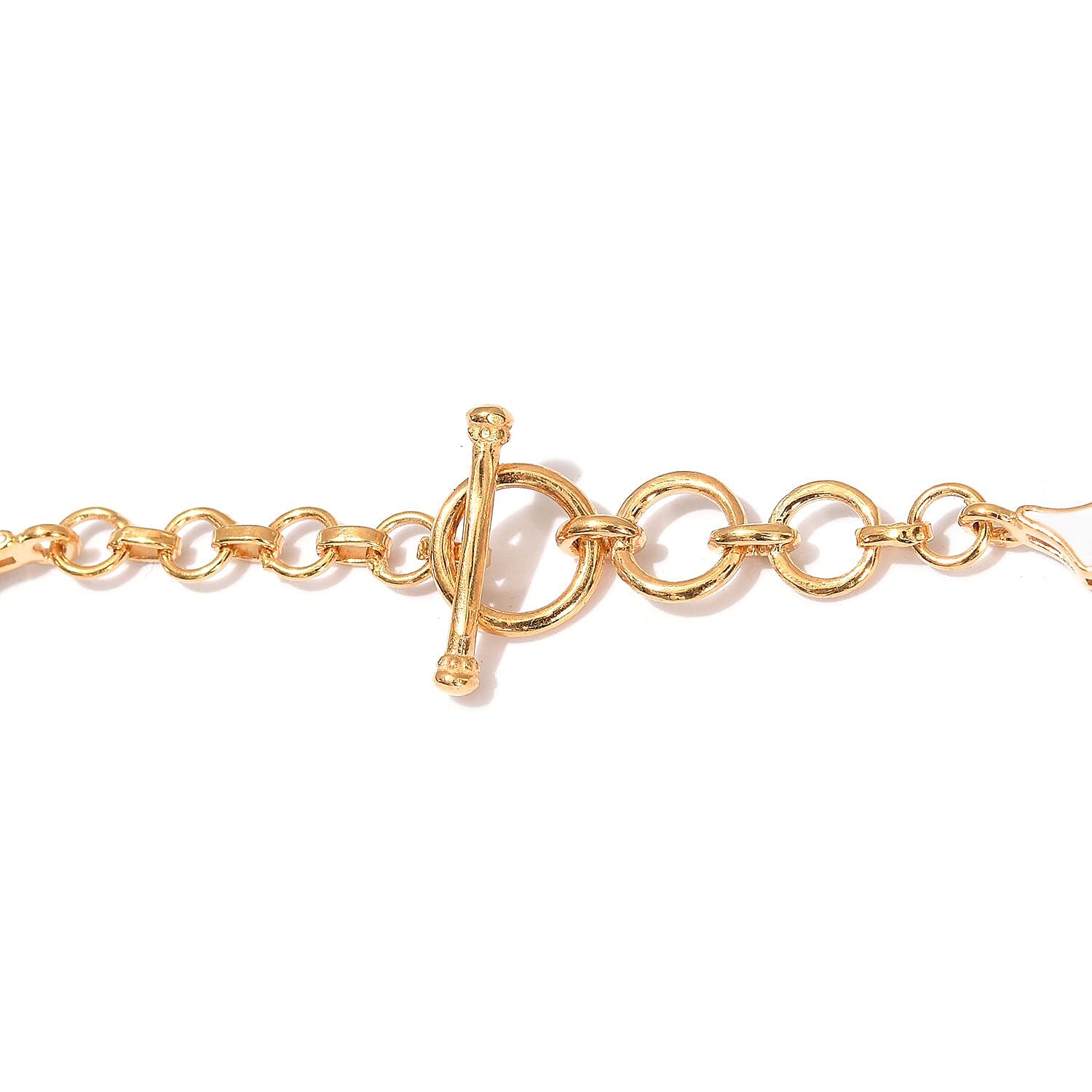 GP - Chrome Diopside and Blue Sapphire Enamelled Necklace (Size 18) in 14K Gold Overlay Sterling Silver 13.02 Ct, Silver wt 21.00 Gms