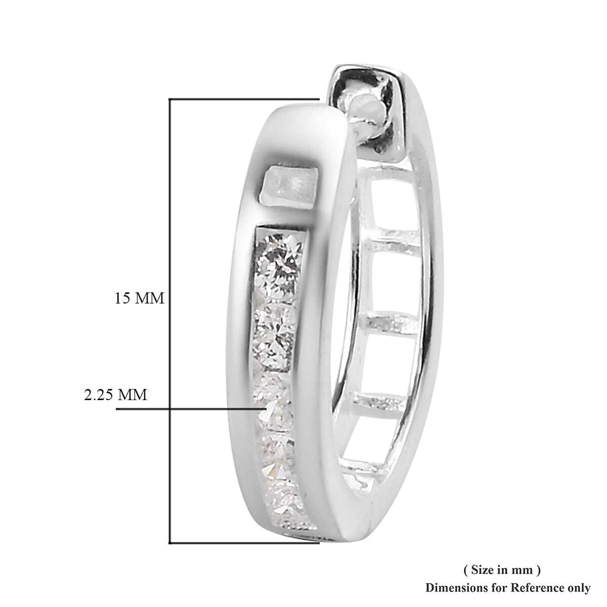 J Francis - Sterling Silver Hoop Earrings Made with Finest CZ