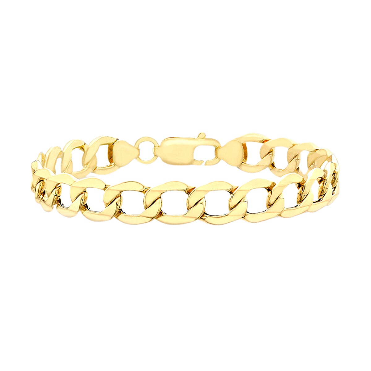 Hatton Garden Close Out 9K Yellow Gold Curb Bracelet (Size 8.5), Gold wt 5.10 Gms.
