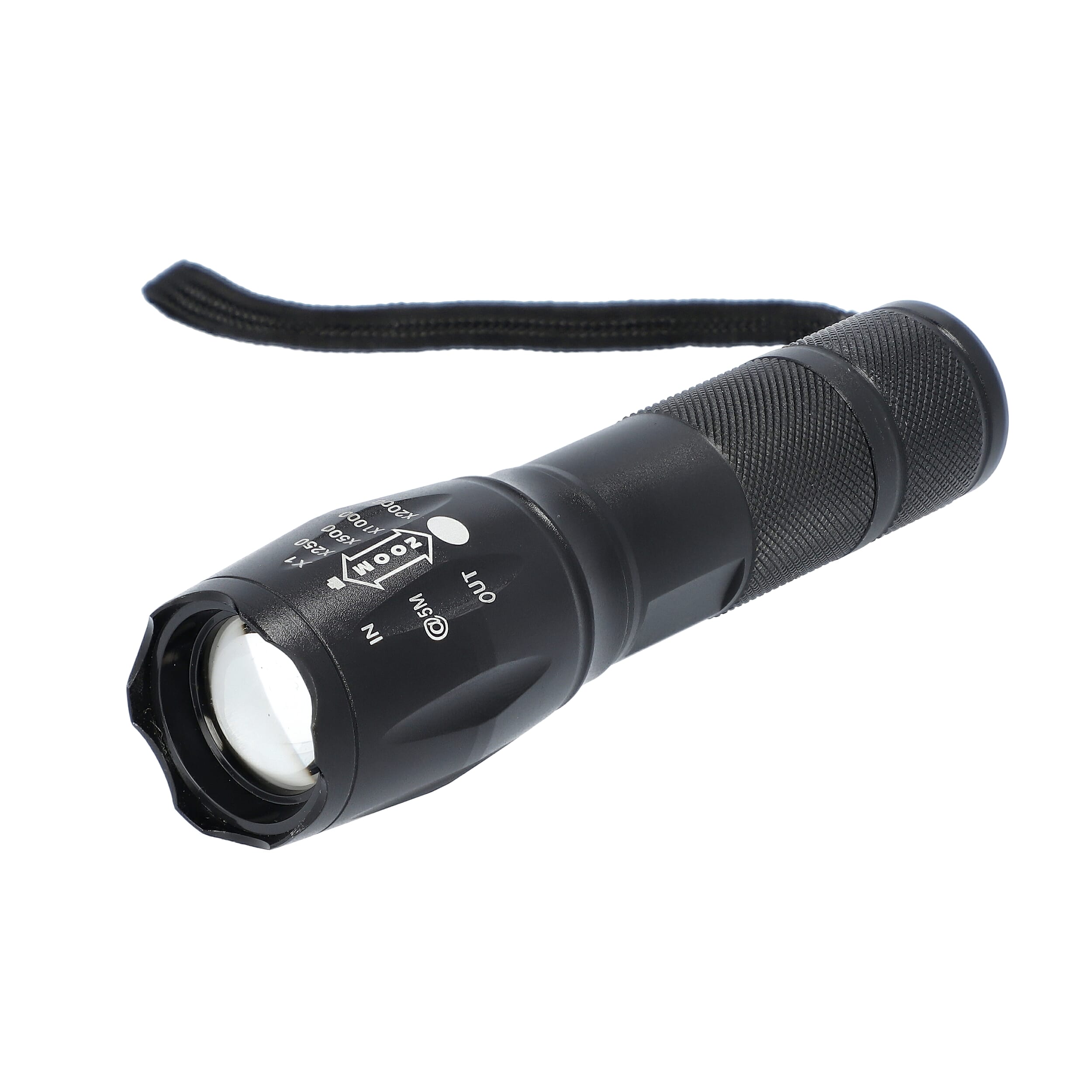TAC Torch Light with High, Medium, Low, SOS and Flash Light Mode - 3xAAA Battery (Not Included)