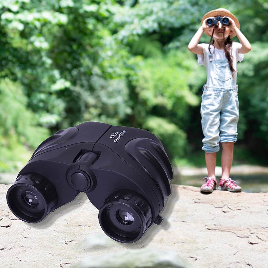 Compact and Lightweight Binoculars (Size 12x8.5cm) - Black