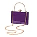 BOUTIQUE COLLECTION Purple Colour Stripe Pattern Shoulder Bag with Chain Strap and Crystal Studded Top Knob (Size 18x5x13 Cm)