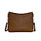 Assots London LOUISA - 100% Genuine Leather Handbag with Shoulder Strap (30x7x24cm) - Tan