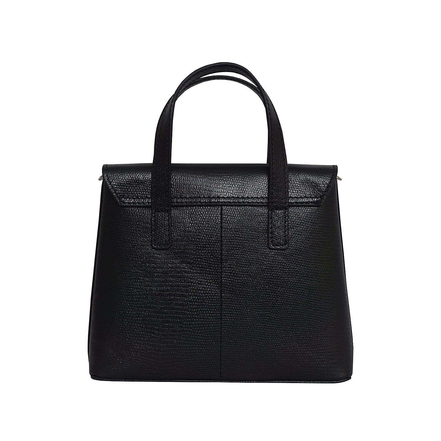 Assots London BENTLEY Lizard Designer Genuine Leather Grab Bag with Detachable and Adjustable Shoulder Strap (Size 25x5x18 Cm) - Black