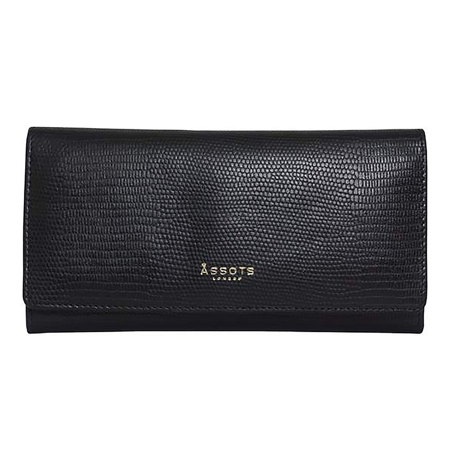 Assots London CLAIRE - 100% Genuine Leather Wallet (20x1.5x10cm ) - Black