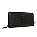 Assots London HAZEL Python Embossed Genuine Leather RFID Zip Around Purse (Size 20x2x10 Cm) - Black
