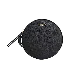 Assots London DISC Genuine Leather Round Mini Crossbody Bag - Black