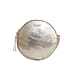 Assots London DISC Metallic Genuine Leather Round Mini Crossbody Bag - Rose Gold
