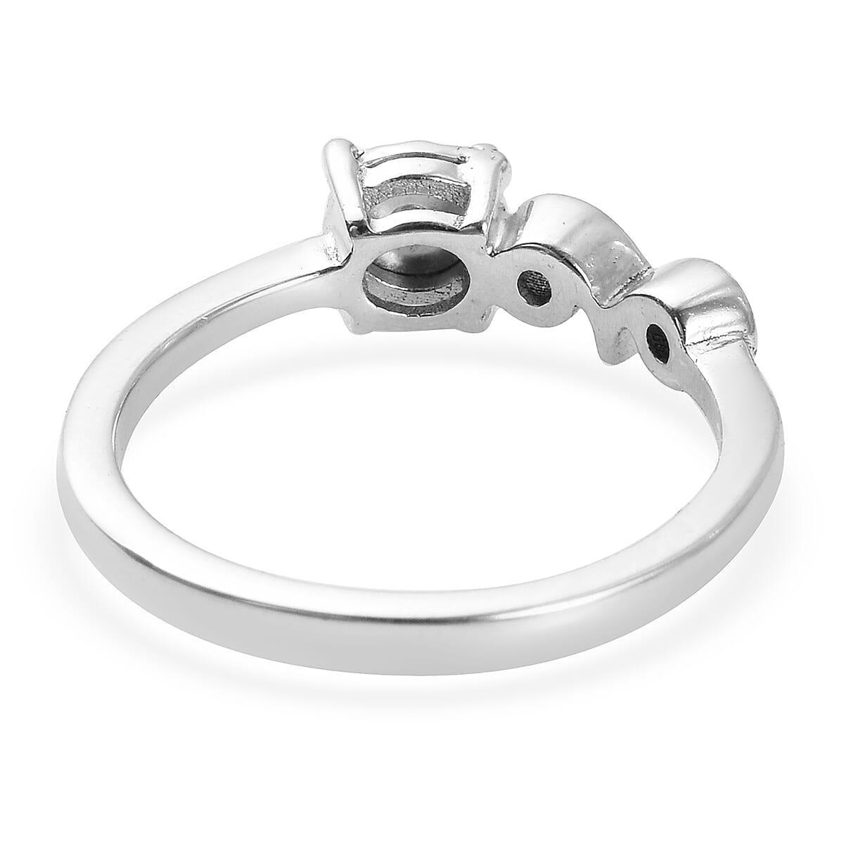 Diamond Zodiac-Aries Ring in Platinum Overlay Sterling Silver