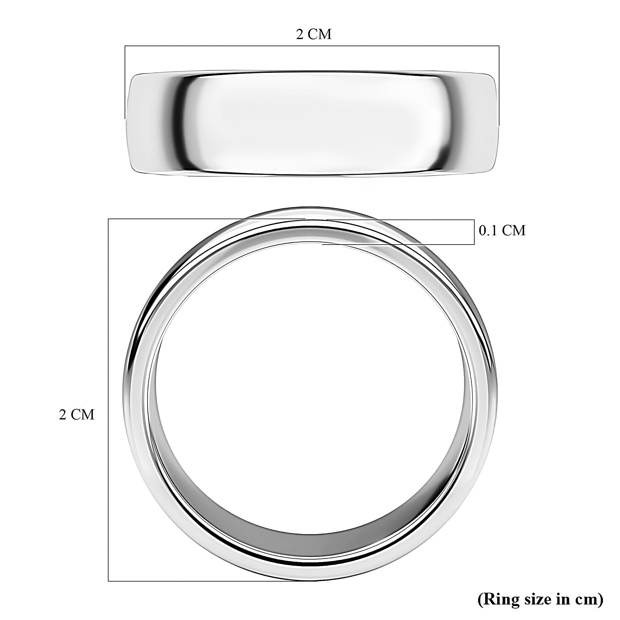 RHAPSODY The Eternity Collection - 950 Platinum Band Ring, Platinum Wt. 7.92 Gms.