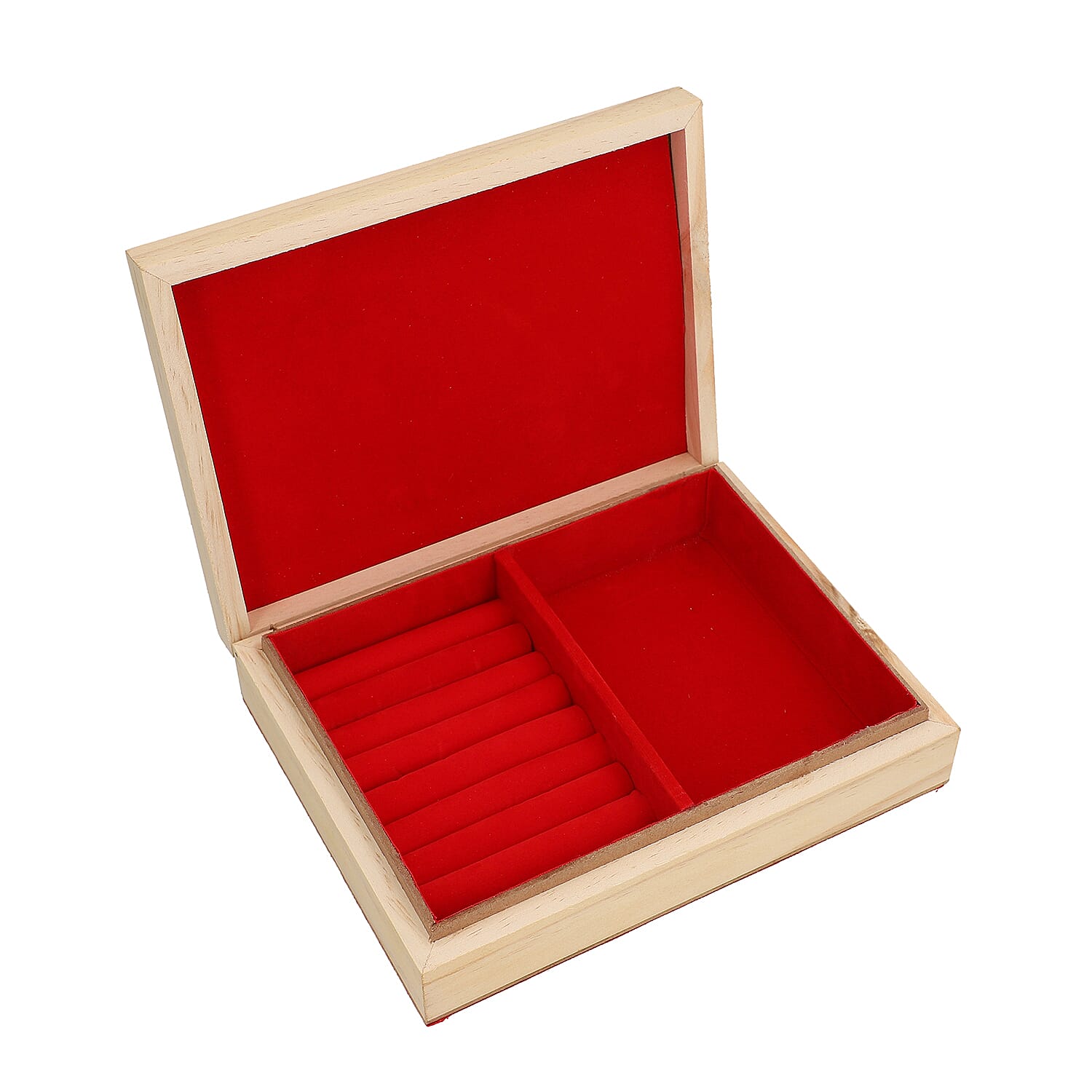 Wooden Storage Box with Owl Gemstone Painting (Size 22x17x6 Cm)