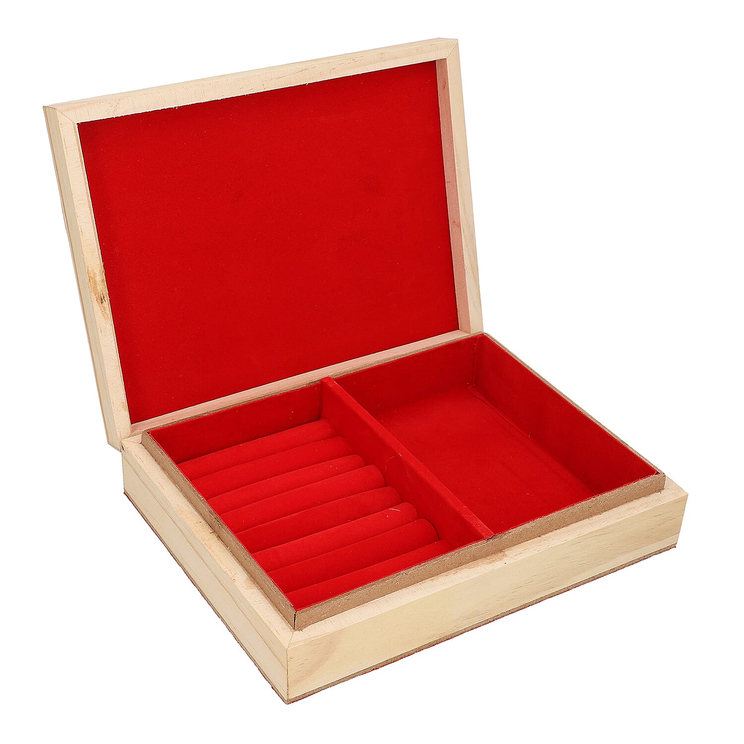 Wooden Storage Box with Panda Gemstone Painting (Size 22x17x6 Cm)