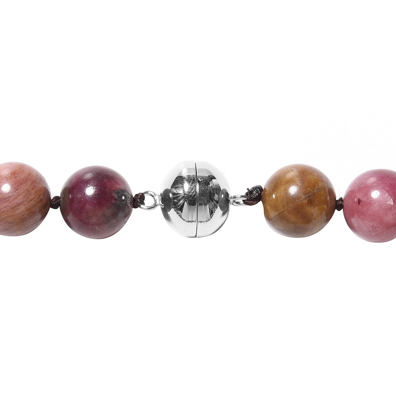Multi-Tourmaline Beaded Necklace (Size 20) with Magnetic Lock in Rhodium Overlay Sterling Silver 466.50 Ct.