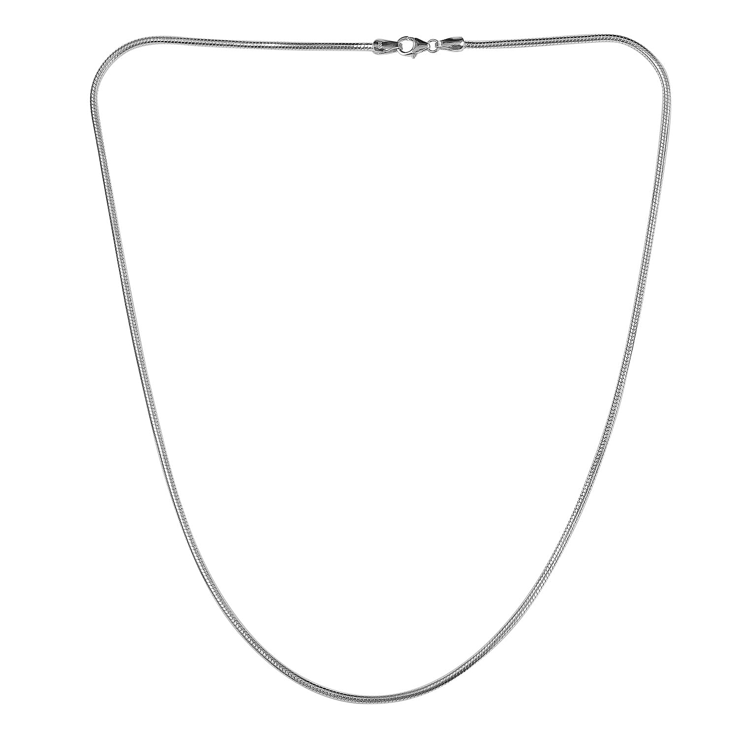 Sterling Silver Snake Necklace (Size 24), Silver wt. 25.75 Gms