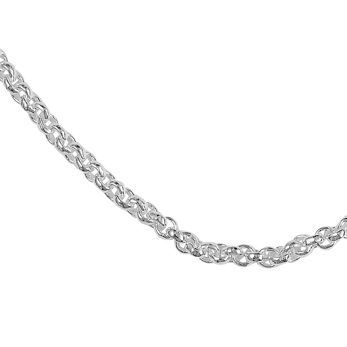 Sterling Silver Cable Chain Necklace (Size 24), Silver wt. 27.96 Gms
