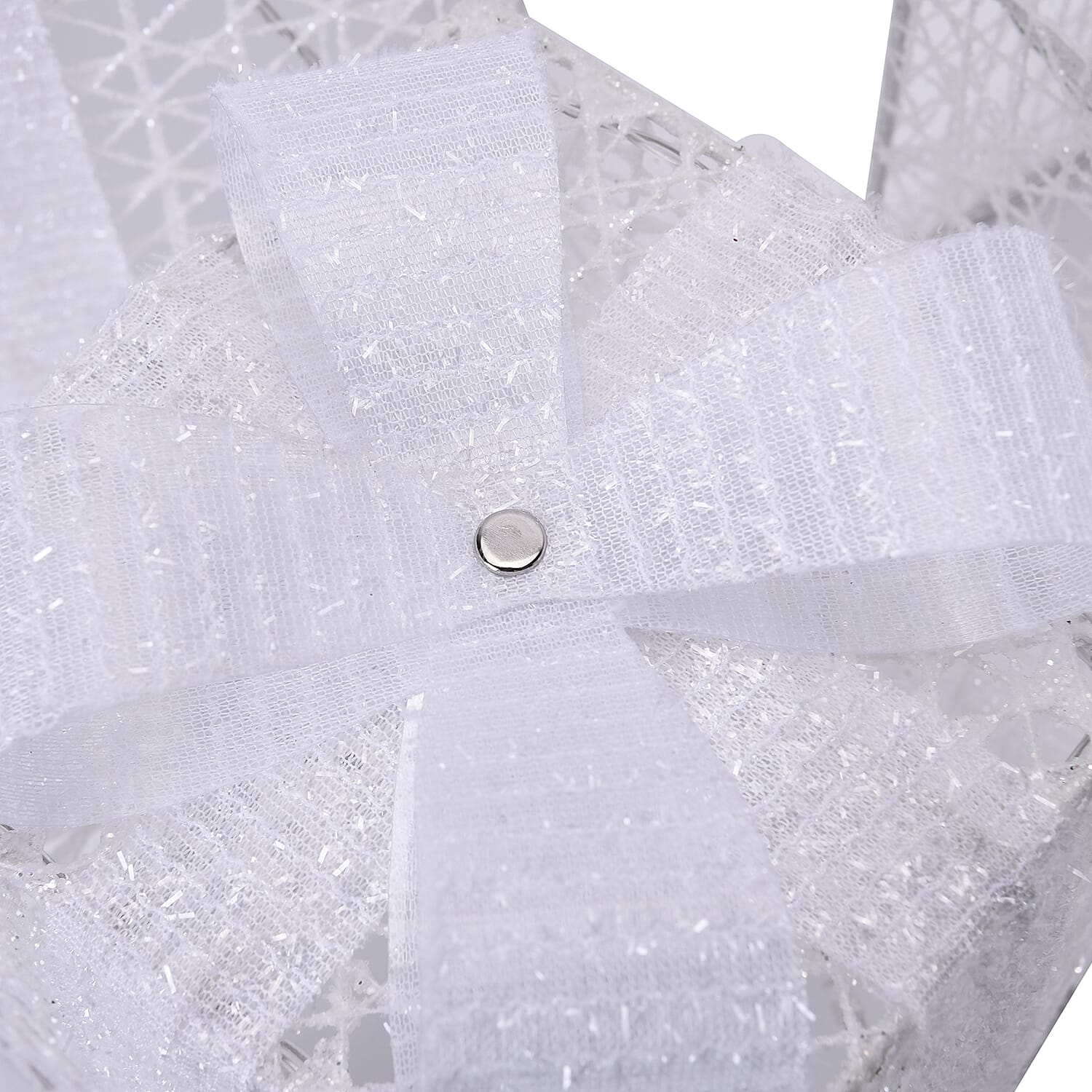 Set of 3 - Christmas Present Lights with Warm 40 LED Light (Size 15,20,25cm ) - White with Snow Effect