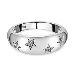 Diamond Star Ring in Sterling Silver