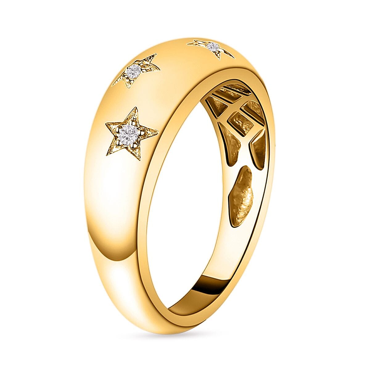 Diamond Star Ring in Sterling Silver