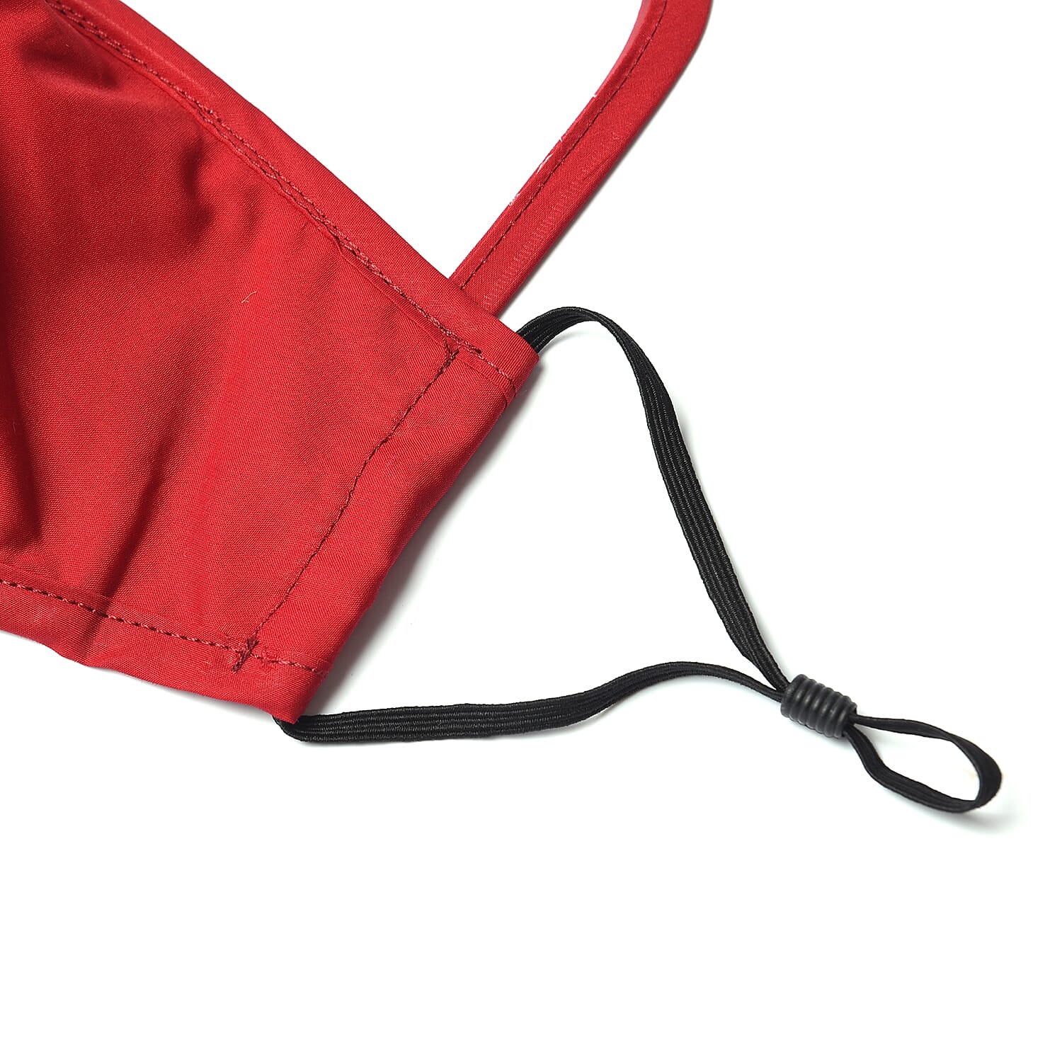 Reusable Face Covering with Eye Shield and Adjustable Ear Loop (Size 22x18cm) - Red