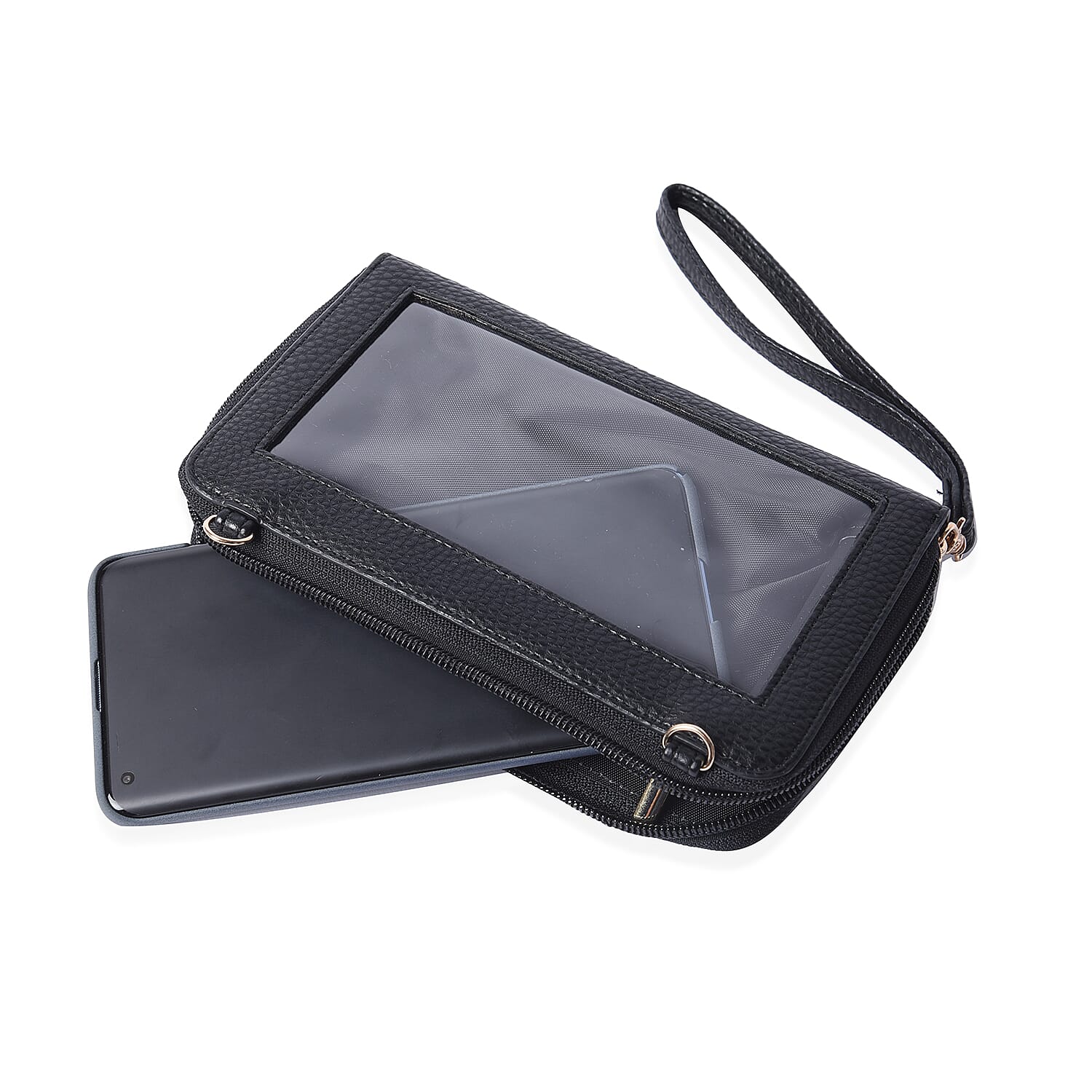 2 Piece Set - Black RFID Crossbody Bag and 4000mAh Wireless Power Bank