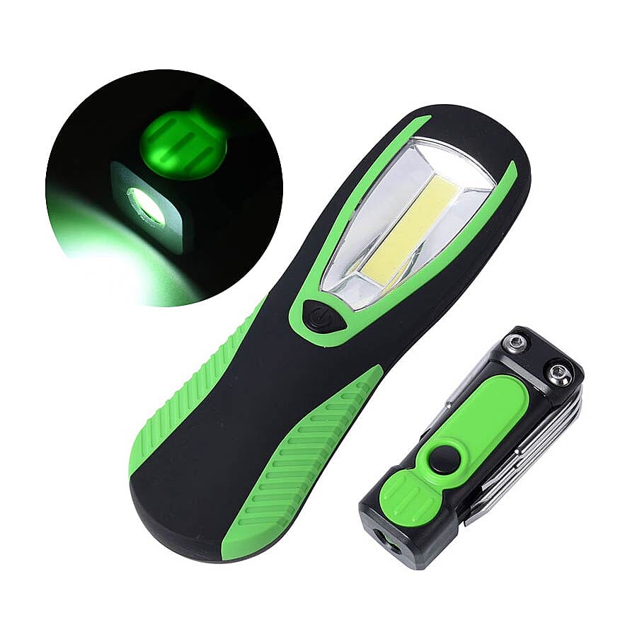 2 Piece Set - LED Light and 7-in-1 Multi Tool - Green